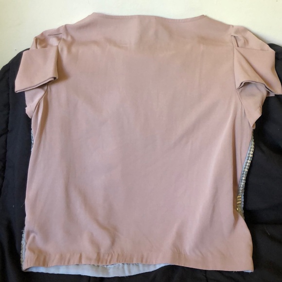 Reiss Silver Sequin & Mauve Blouse - Picture 6 of 9